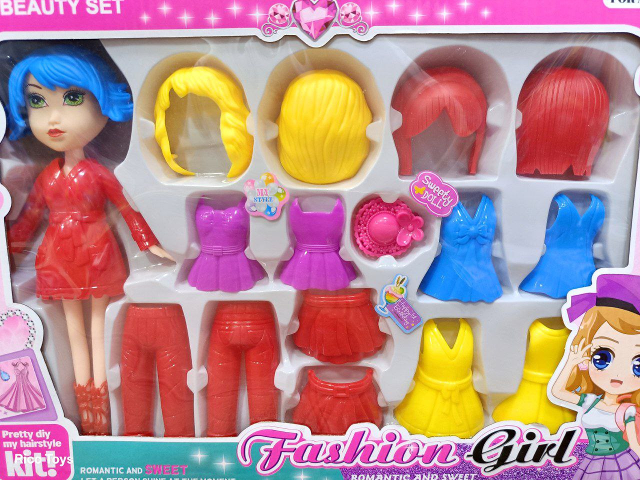 باربيييي عروسة باربي مع ملابس تركيب وشَعر بلاستيك - الصورة 1